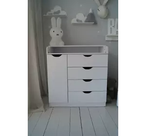 Пеленальний комод Baby Comfort BASIC 4+1 білий Пеленальний комод Baby Comfort BASIC 4+1 білий